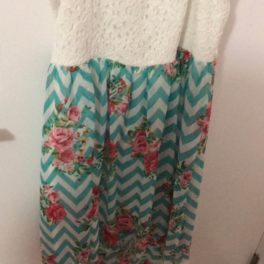 A long dress with flowers kids